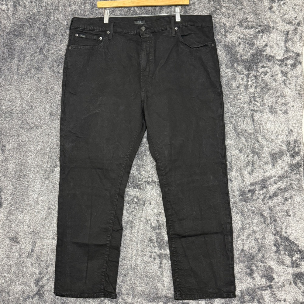 Polo Ralph Lauren Mens Jeans Hampton Relaxed Straight Black 44x30